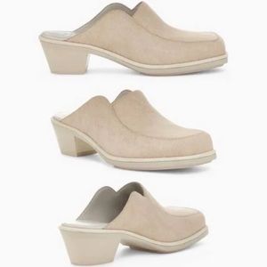 UGG x Eckhaus Latta Block Cowboy Mule cream cowhide hair